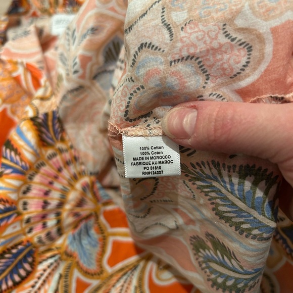 MISA Los Angelas Suparna Top in Tangerine Flora / Size Medium / - Picture 9 of 10